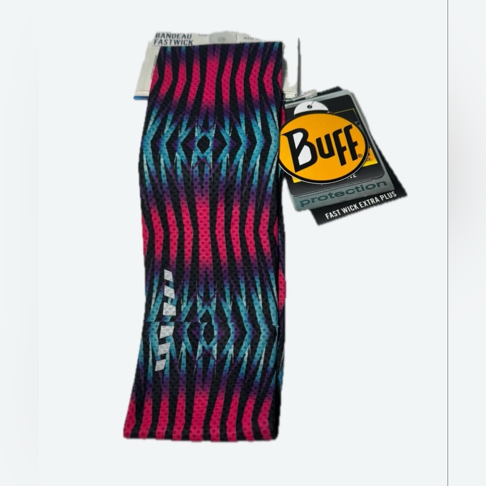 2/$25 Buff Silver-plus Unisex Headband Fastwick/Reflective R-FUSSPINK Pink+Blue